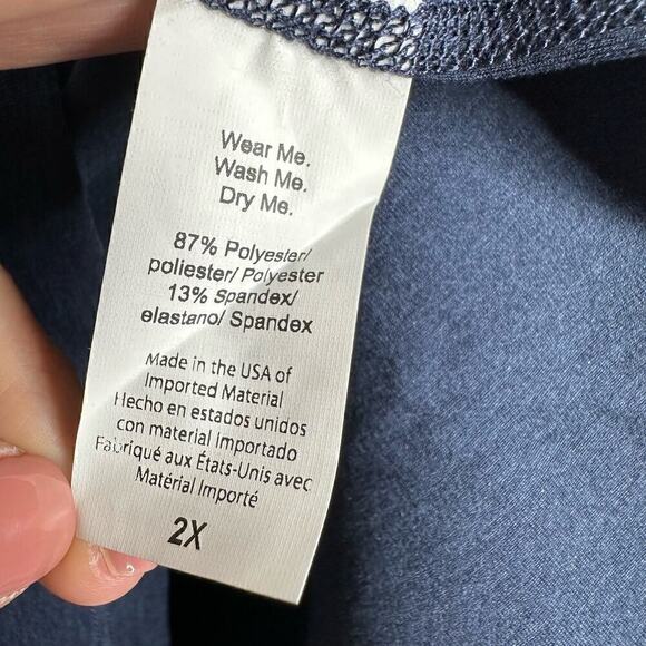 Beyond Yoga Spacedye Under Lock & Key Dress Women's Built in Bra Blue Size 2X - Picture 6 of 7